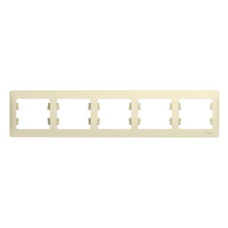 Рамка 5-м Glossa горизонт. беж. SchE GSL000205
