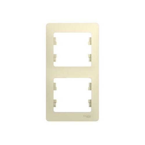 Рамка 2-м Glossa верт. беж. SchE GSL000206