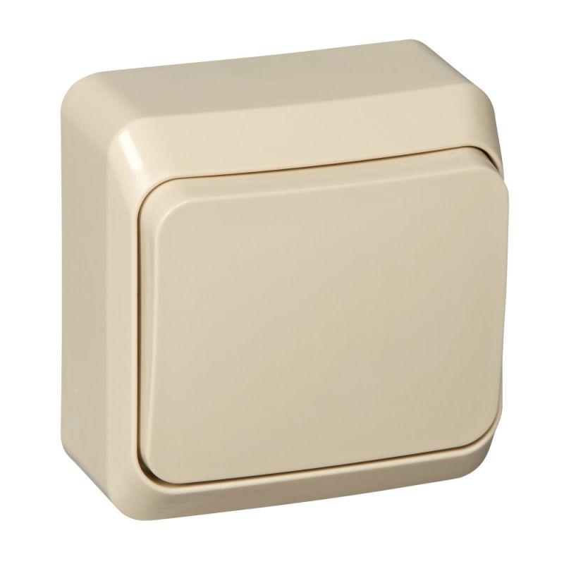 Выключатель 1-кл. ОП Этюд 10А IP20 крем. SchE BA10-001K