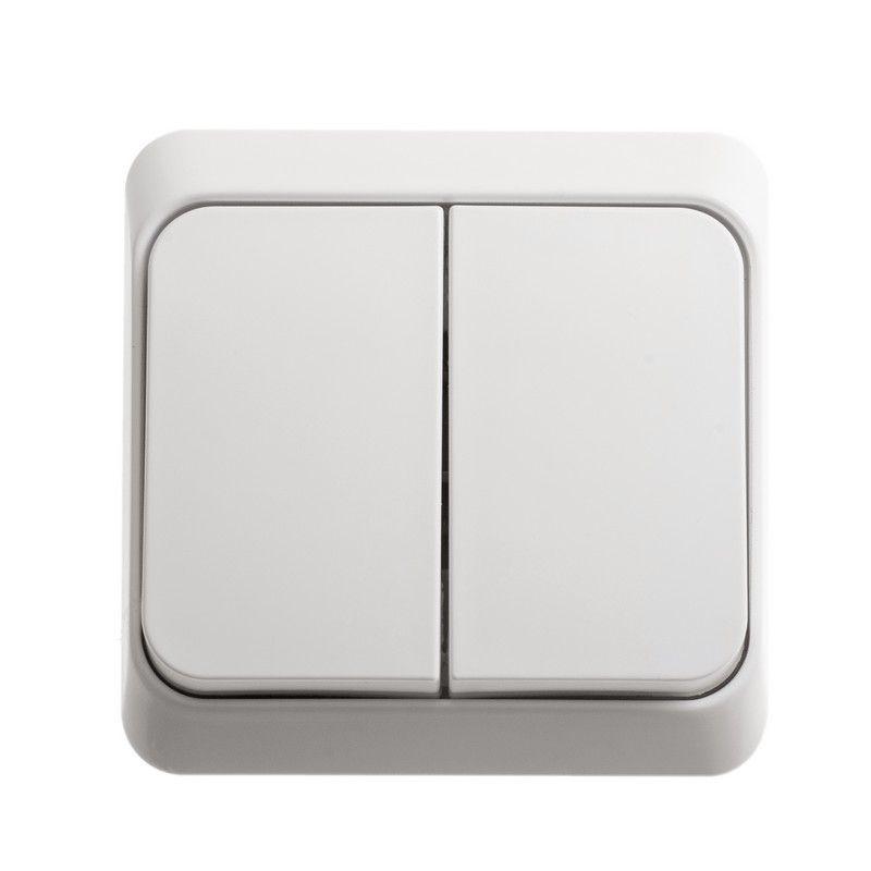 Выключатель 2-кл. ОП Этюд 10А IP20 бел. SchE BA10-002B