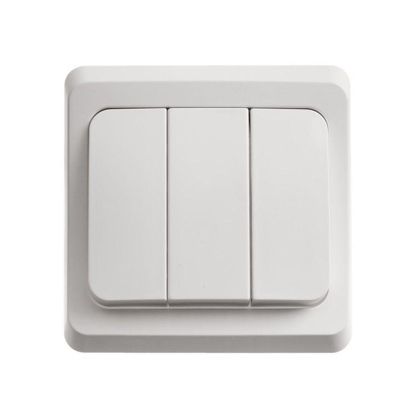 Выключатель 3-клавишный СП Этюд 10А IP20 белый