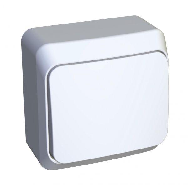 Выключатель кнопочный 1-кл. ОП Этюд 10А IP20 с самовозвратом белый SchE KA10-001B