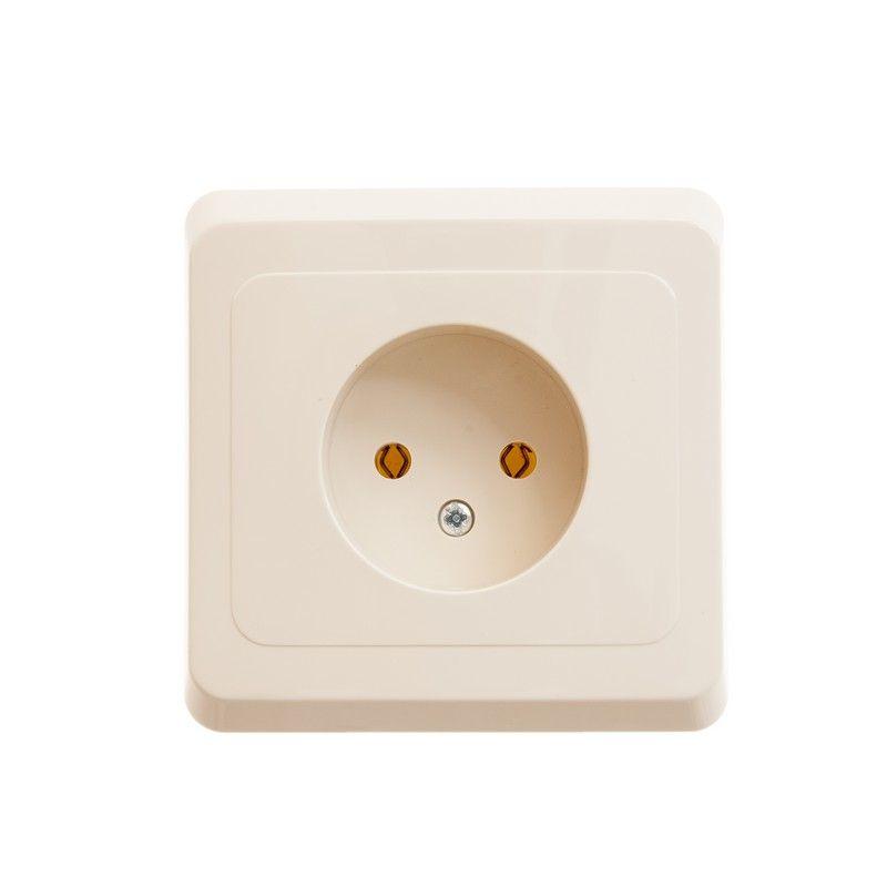 Розетка 1-местная СП Этюд 16А IP20 250В без заземления без защитных шторок кремовый