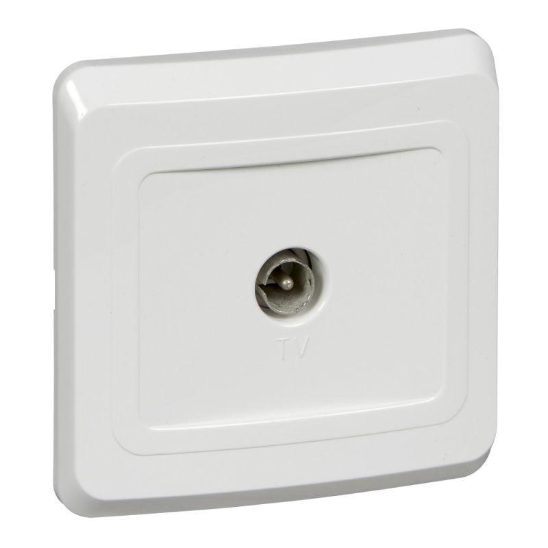 Розетка TV 1-м СП Этюд оконечная бел. SchE TVC-002B