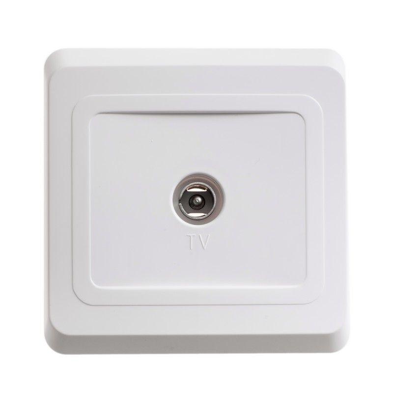 Розетка TV 1-м СП Этюд оконечная бел. SchE TVC-002B