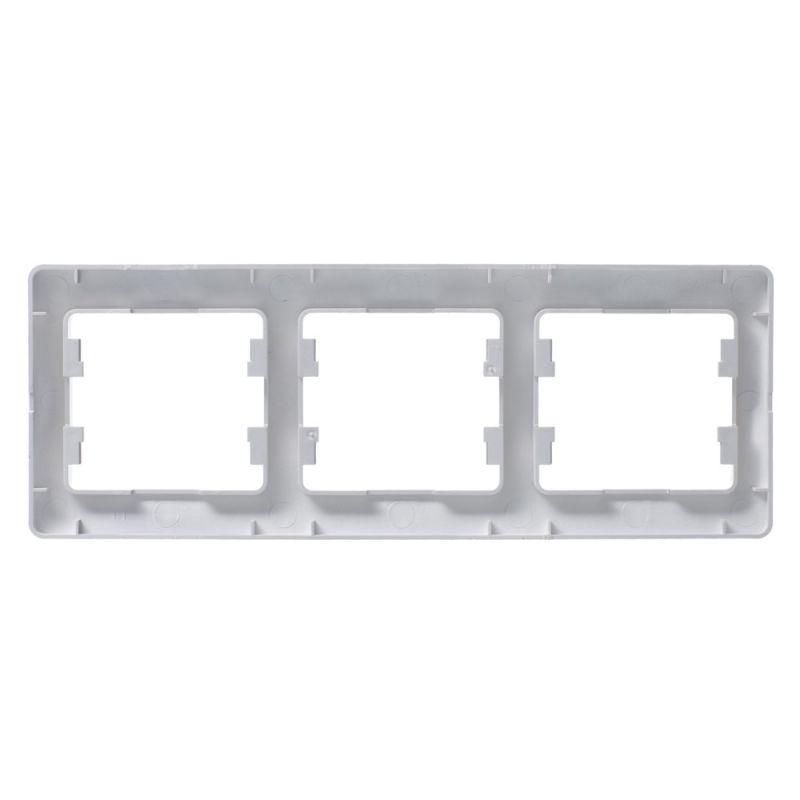 Рамка 3-м Glossa горизонт. алюм. SchE GSL000303