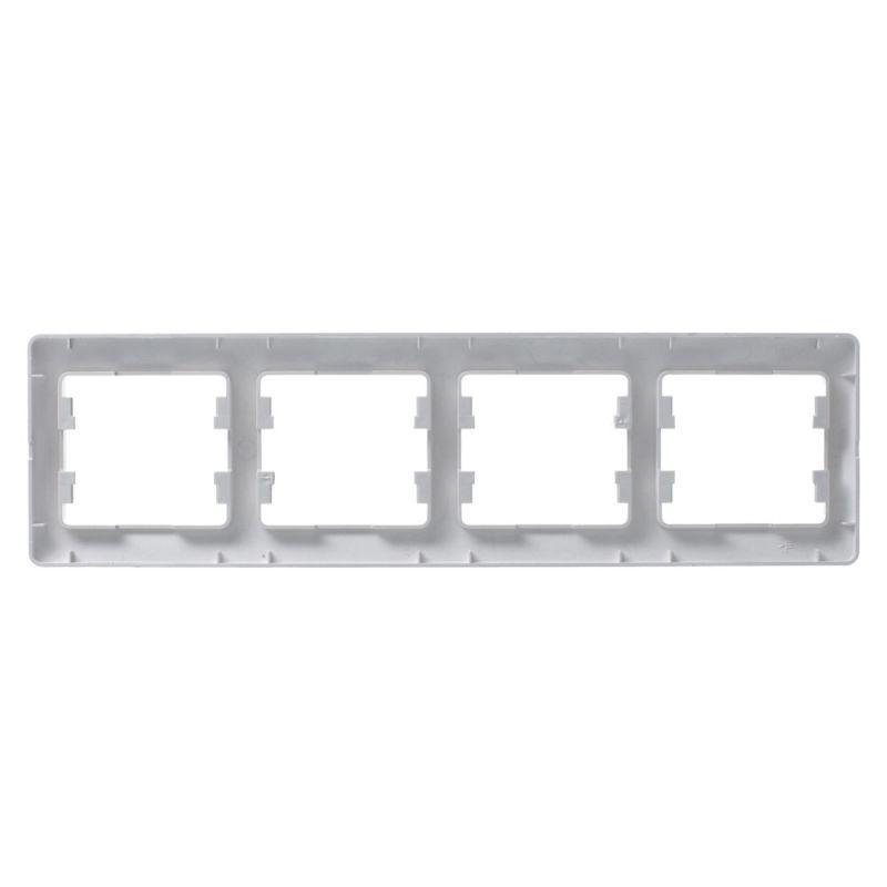 Рамка 4-м Glossa горизонт. алюм. SchE GSL000304