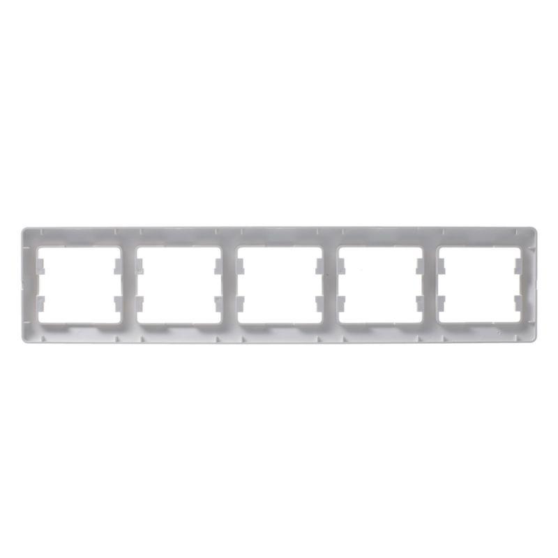 Рамка 5-м Glossa горизонт. алюм. SchE GSL000305