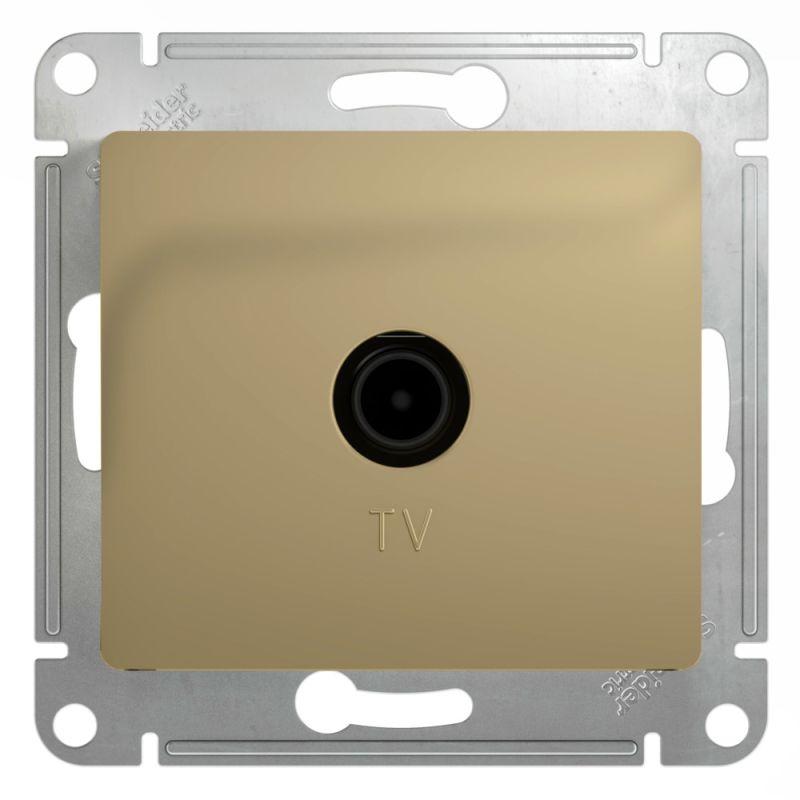 Механизм розетки TV 1-м СП Glossa оконечной 1DB титан SchE GSL000491