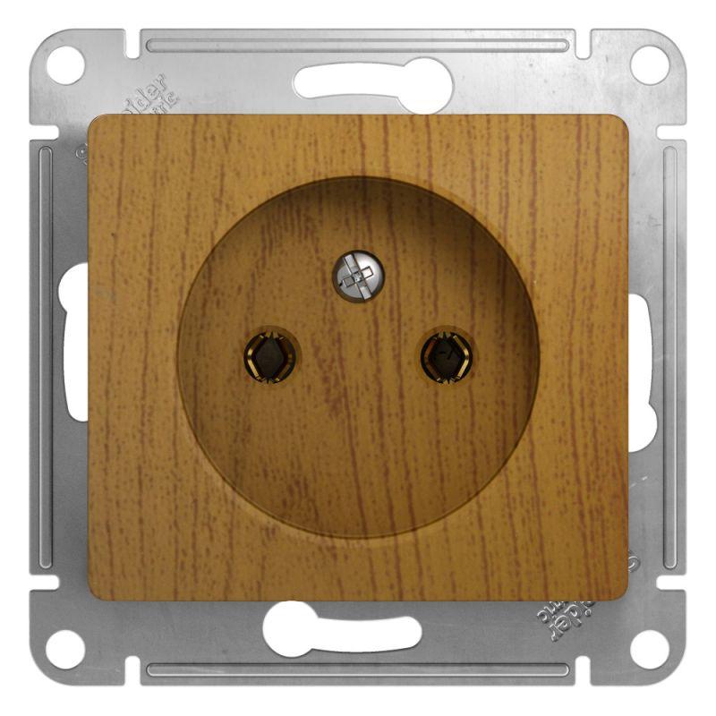 Механизм розетки 1-м СП Glossa 16А IP20 без заземл. дуб SchE GSL000541
