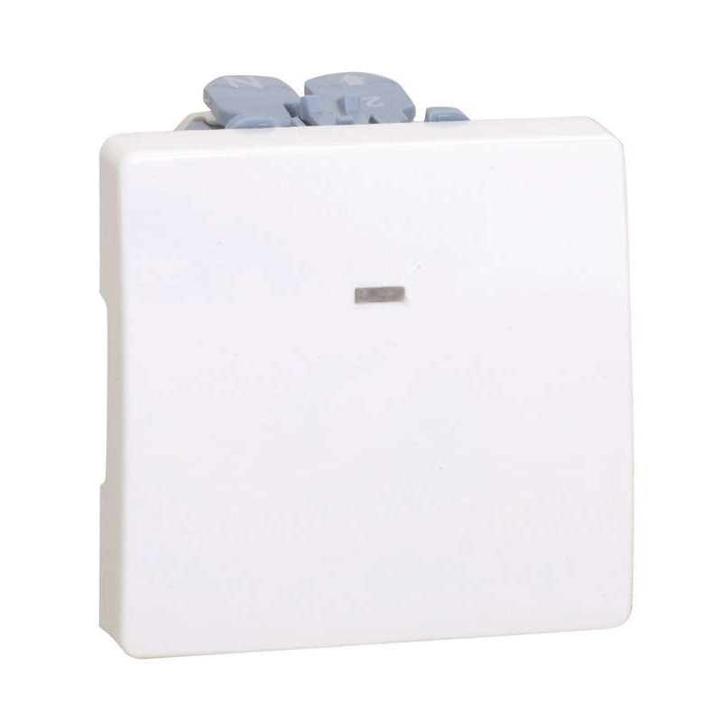 Механизм выключателя проходного 1-кл. СП Simon 27 10А с подсветкой сер. Simon 27204-67