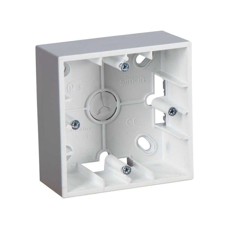 SIMON 1590751033 (Коробка для наружного монтажа на 1 пост, алюминий)