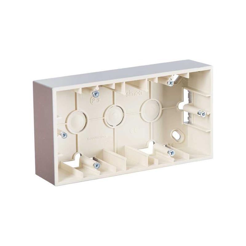 SIMON 1590752033 (Коробка для наружного монтажа на 2 поста, алюминий)