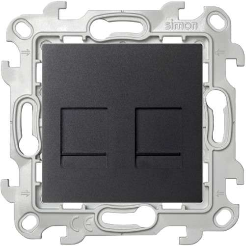 Розетка 2хRJ45 кат 5е UTP, графит (2450593-038)