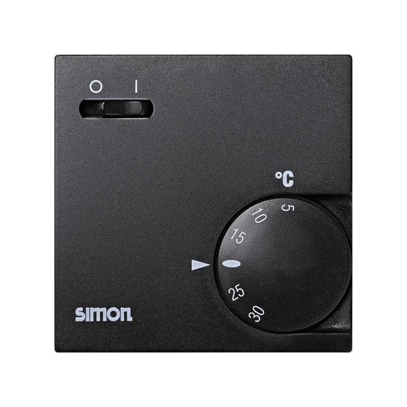 Терморегулятор комнатный, тепло-холод, 10-5А 250В, 5-30град, графит (75503-68)