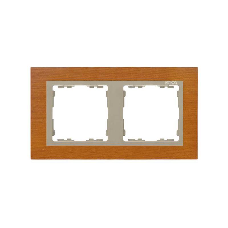Рамка на 2 поста, S82N, дуб - шампань (дерево) (82927-66)