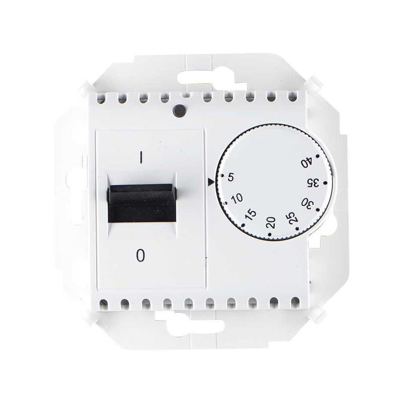 Simon15 Регулятор для теплого пола с зондом 16А 230В 3600Вт 5-40 гр. IP20 белый (1591775-030)