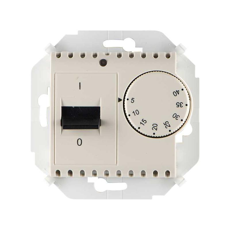 Simon15 Регулятор для теплого пола с зондом 16А 230В 3600Вт 5-40 гр. IP20 слоновая кость (1591775-031)