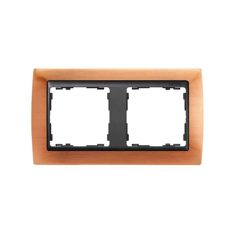 Рамка на 2 поста, S82, античная медь - графит (82824-36)