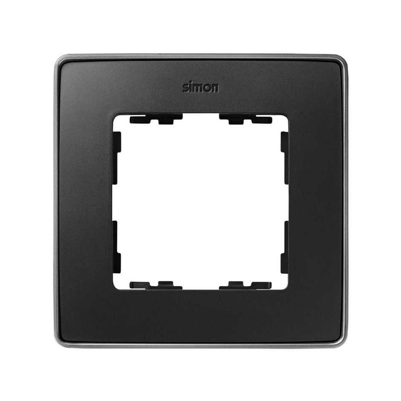 Рамка 1 пост графит основание алюминий (8201610-240)