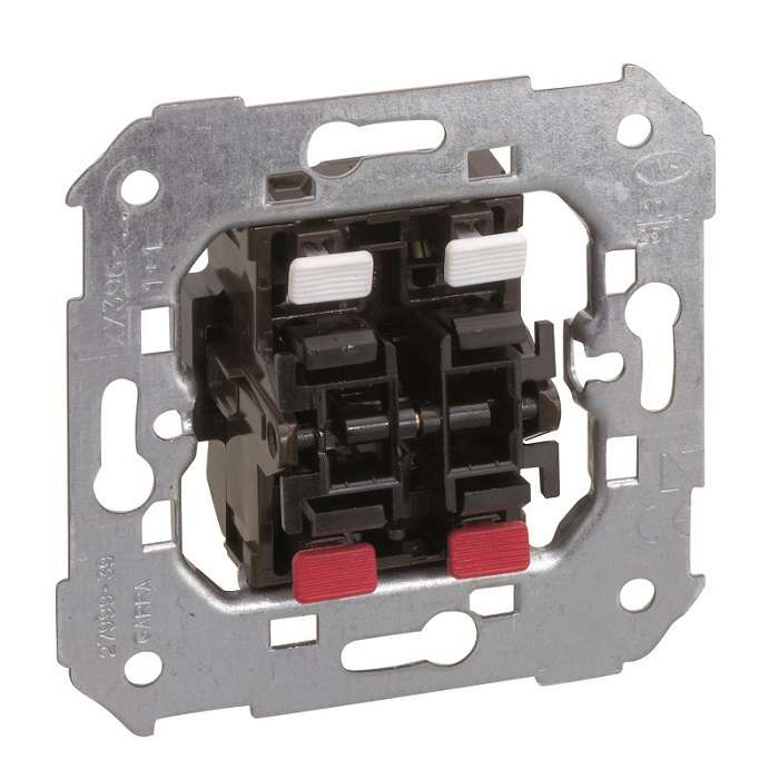 Кнопка двойная нормально разомкнутая, 10А 250В, S82,82N, 88, механизм (75396-39)