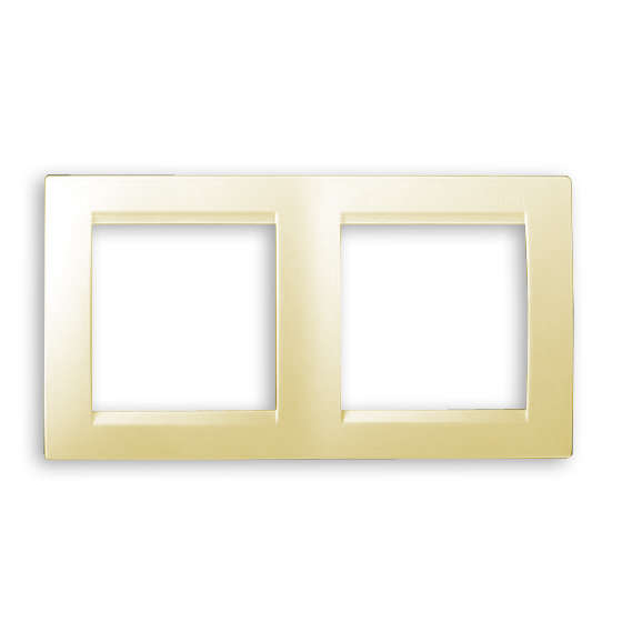 Рамка электроустановочная 2 места, цвет слоновая кость