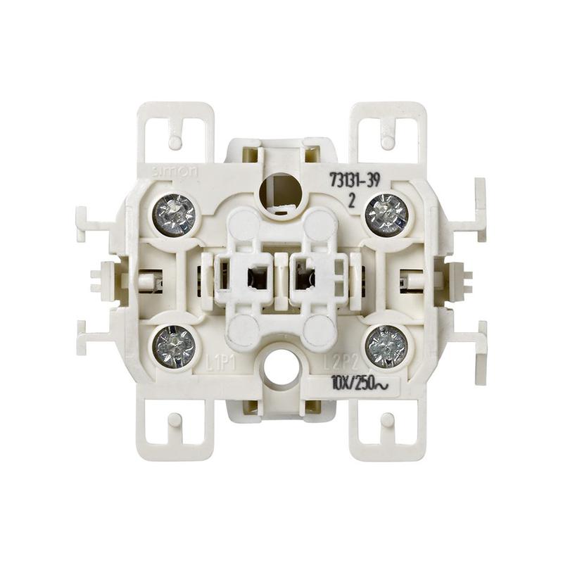 Выключатель двухполюсный, 10А 250В, S73L, механизм (73131-39)