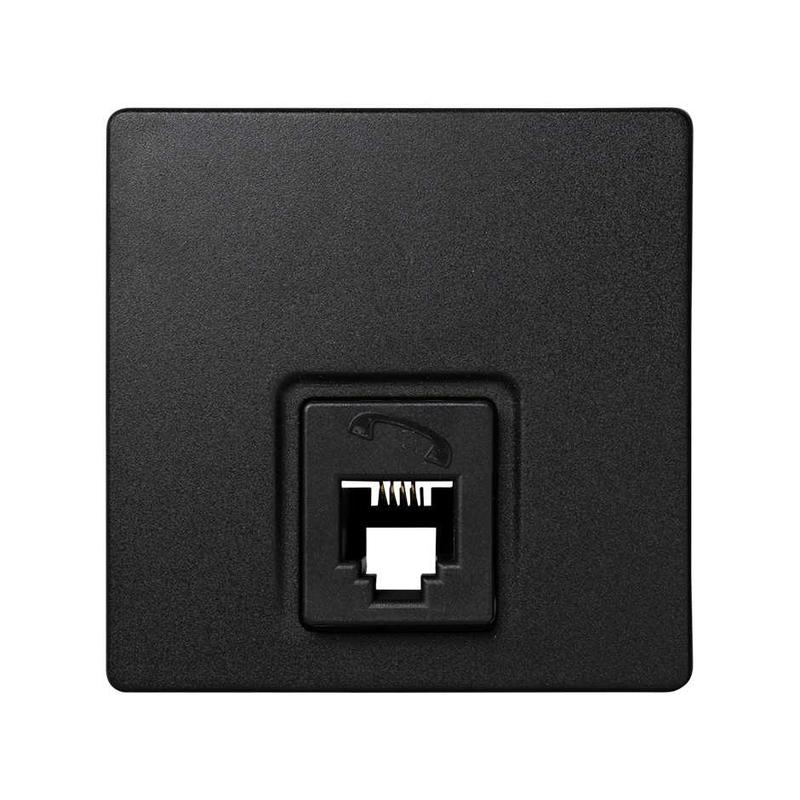 Розетка телефонная RJ11, S73L, графит (73480-62)