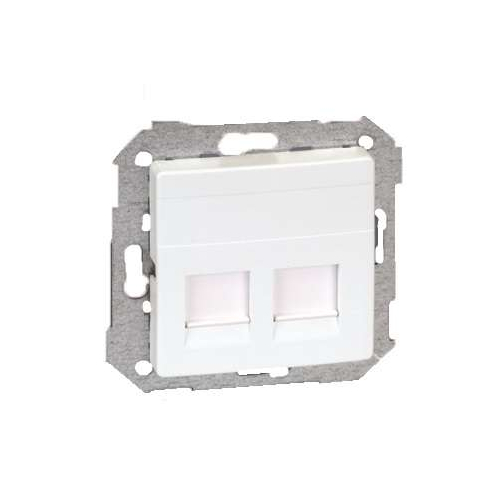 Адаптер на 2 RJ45(12) 75528-, 75540-, 75541-, 75544-39, шторки, S82,82N, белый (82006-30)