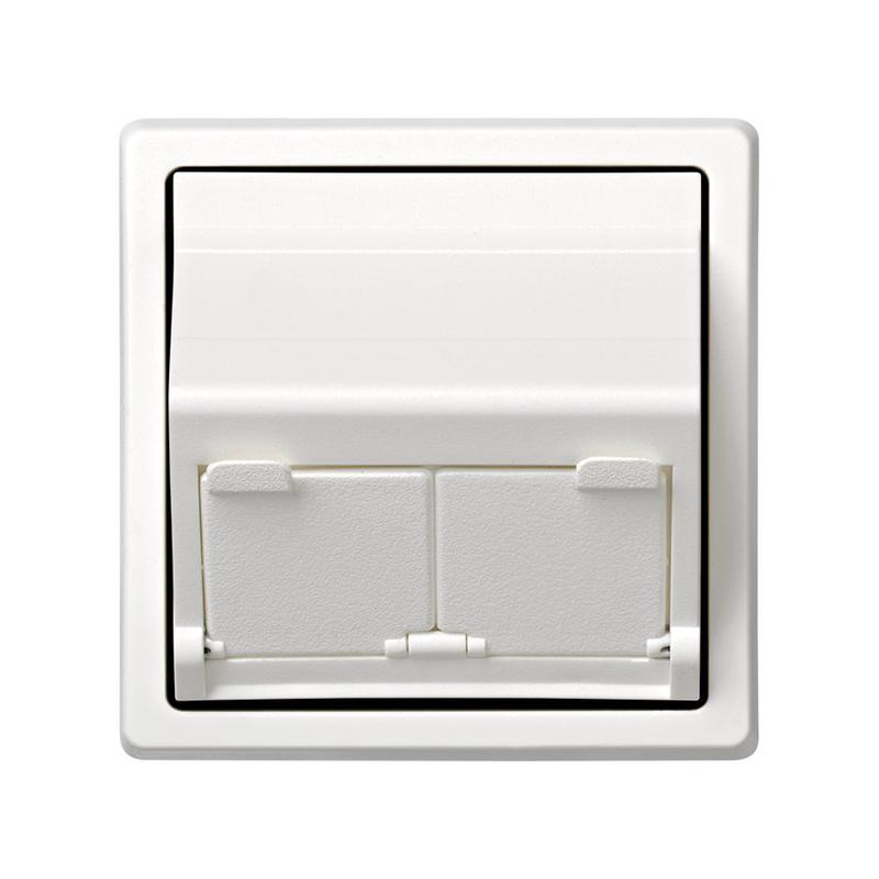 Адаптер на 2 RJ45(12) 75528-, 75540-, 75541-, 75544-39, 75542-30, наклон., S73L, белый (73086-60)