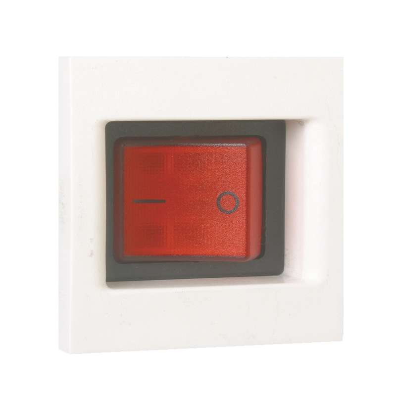 Connect Выключатель с подсветкой биполярный 16А K45 45х45мм белый (KL04-9)