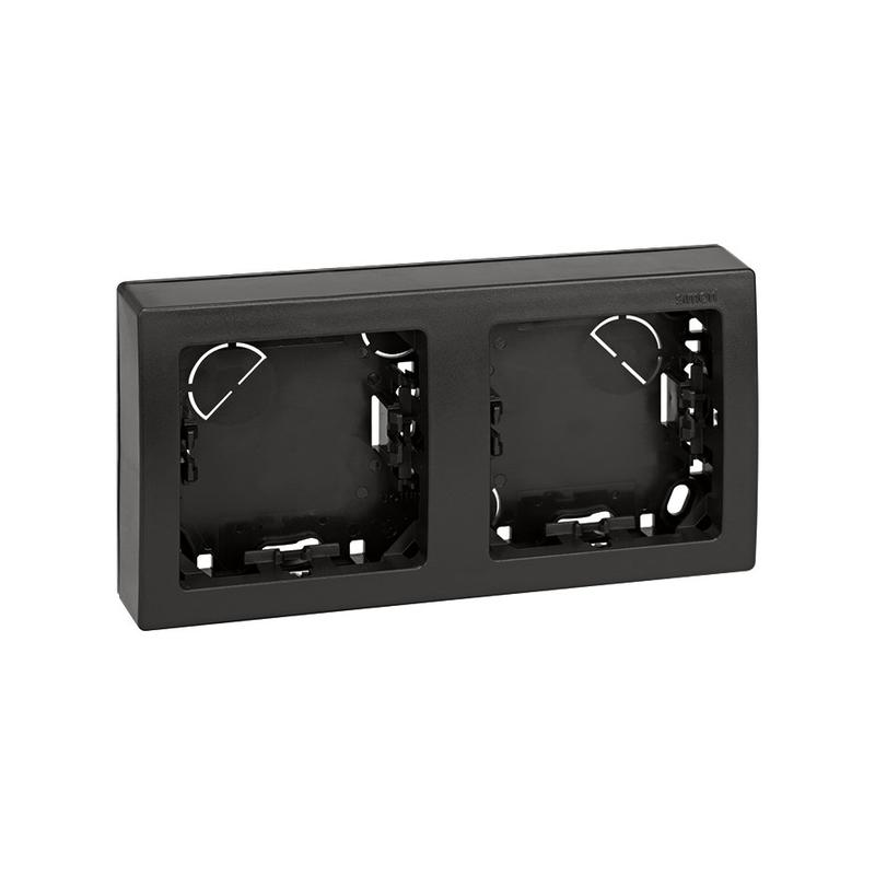 Рамка на 2 поста горизонтальная 75х146 мм, S73L, графит