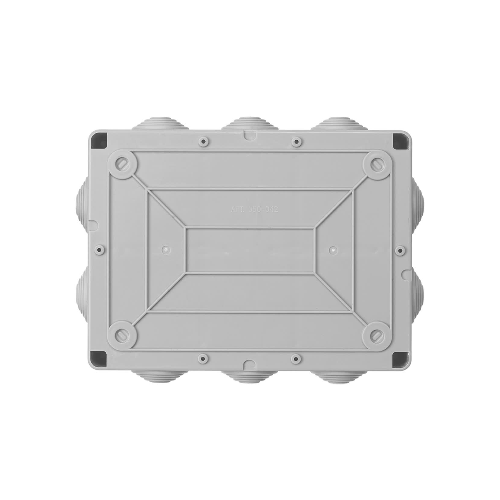 Распаячная коробка ОП 190х140х70мм, прозрач. крышка, IP55, 10 гермовводов, инд. штрихкод,