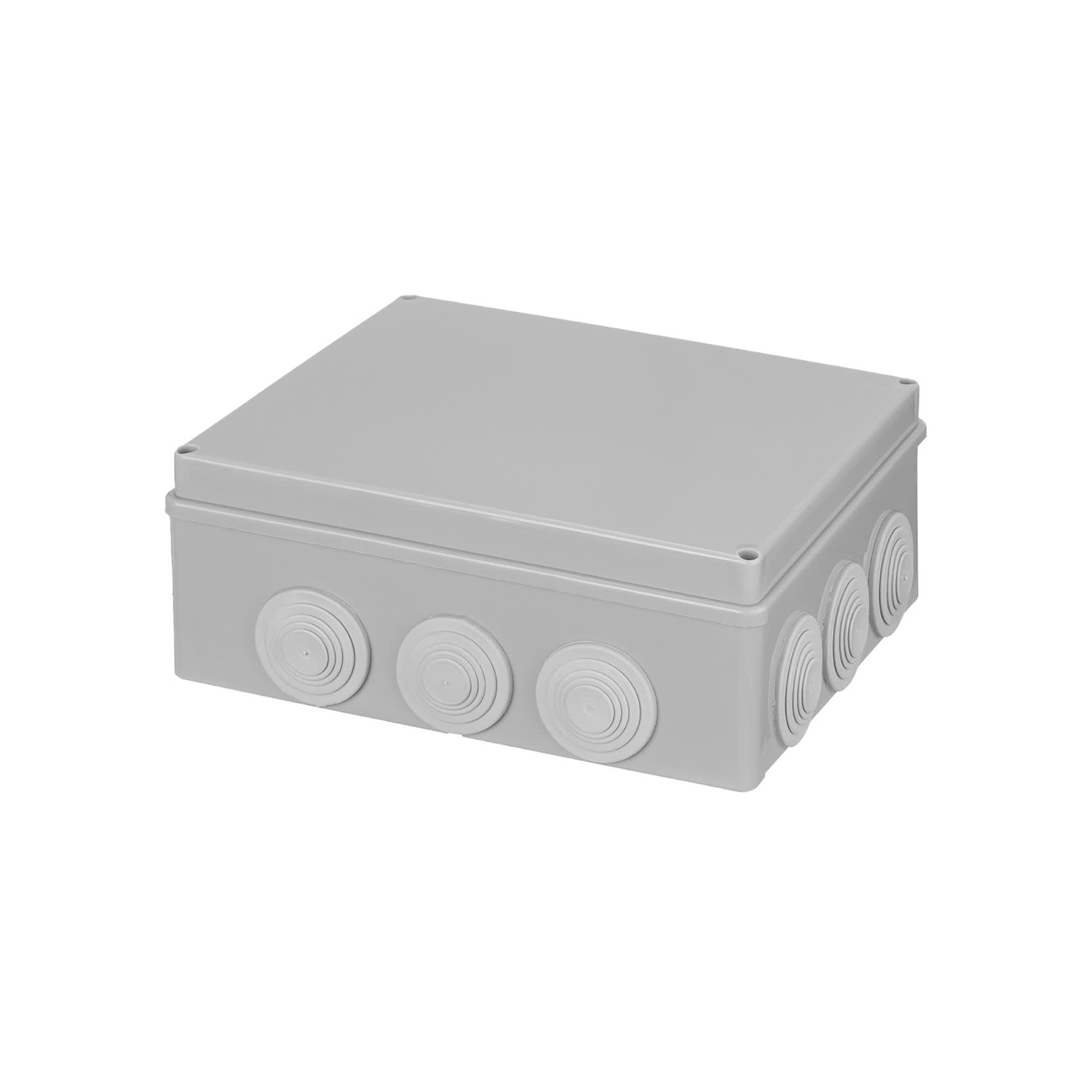 Распаячная коробка ОП 240х190х90мм, крышка, IP55, 12 гермовводов, инд. штрихкод,