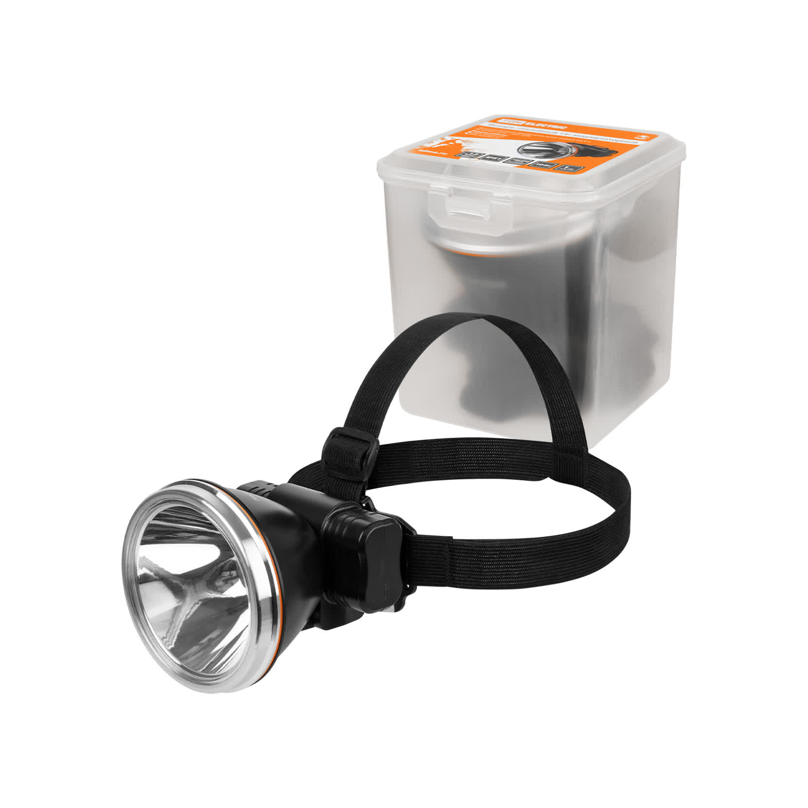 Фонарь «Налобный 14» аккум., 10 Вт LED, Li-Ion 3,7 В 4,8 А*ч, 550 лм, 230 В,