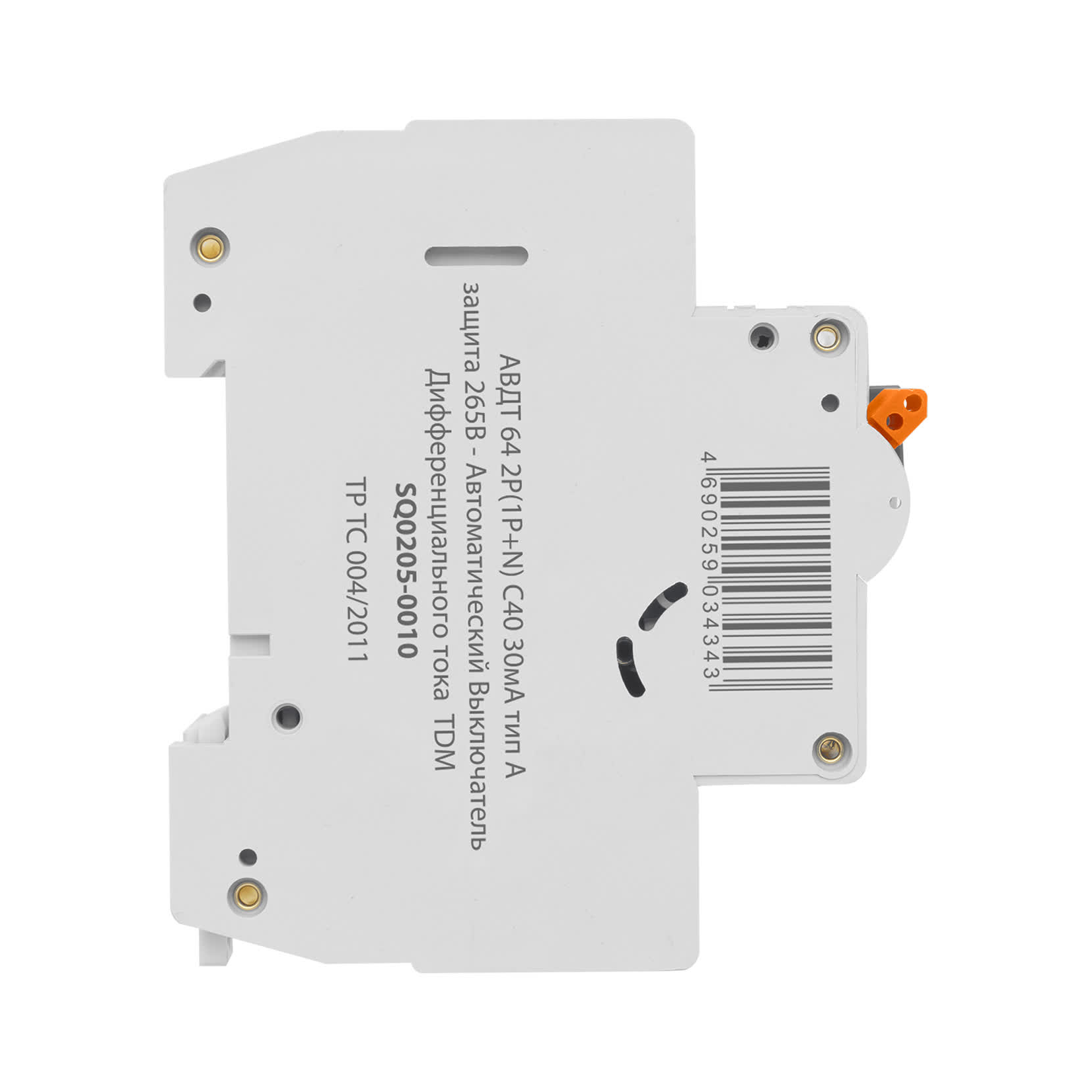 АВДТ 64 2Р(1Р+N) C40 30мА тип А защита 265В - Автоматический выключатель  Дифференциального тока  TDM