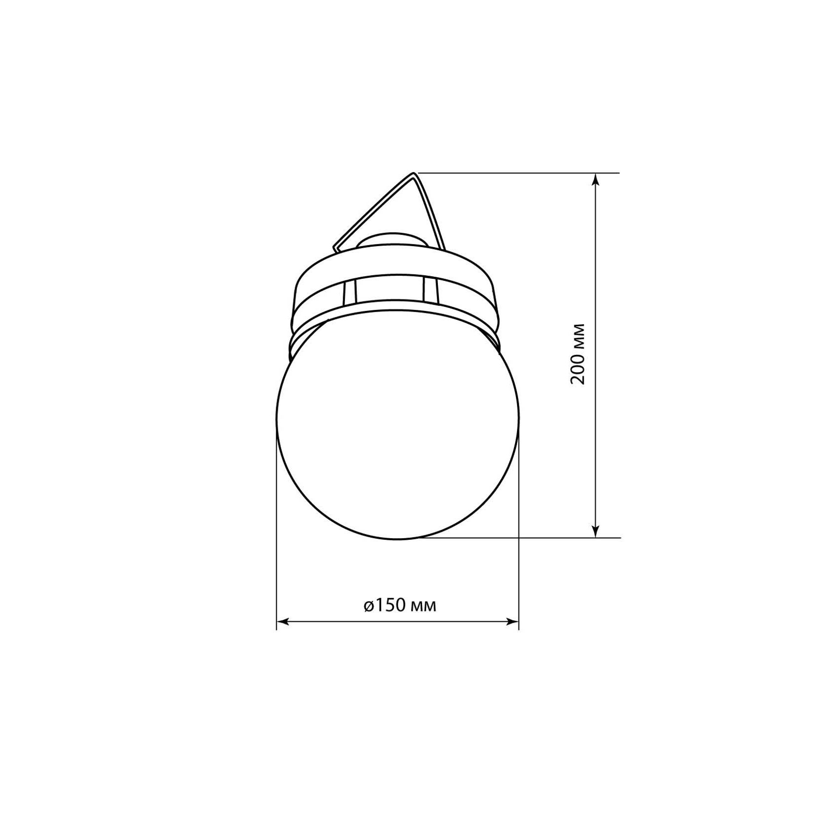 Светильник НСП 03-60-027 У1 (шар пластик красный) IP44 TDM