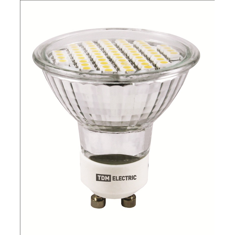 Лампа светодиодная PAR16-3 Вт-220 В -3000 К–GU 10 SMD TDM