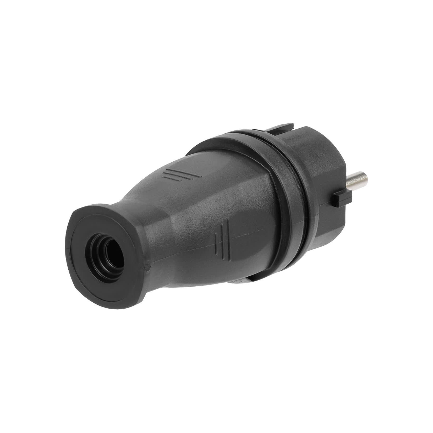 Вилка прямая каучук 2Р+РЕ 16А 250В IP44 TDM