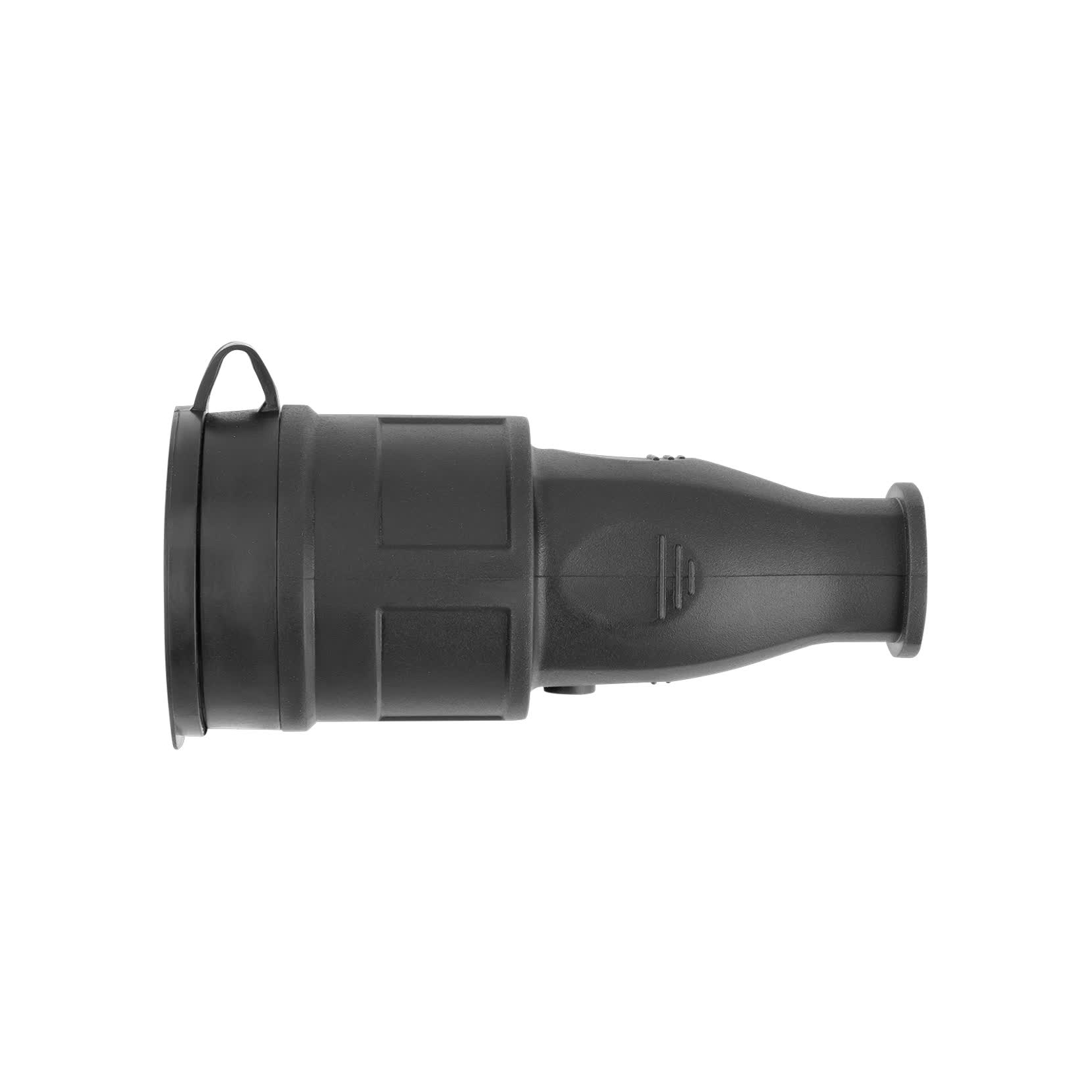 Розетка переносная с заглушкой каучук 2Р+РЕ 16А 250В IP44 TDM