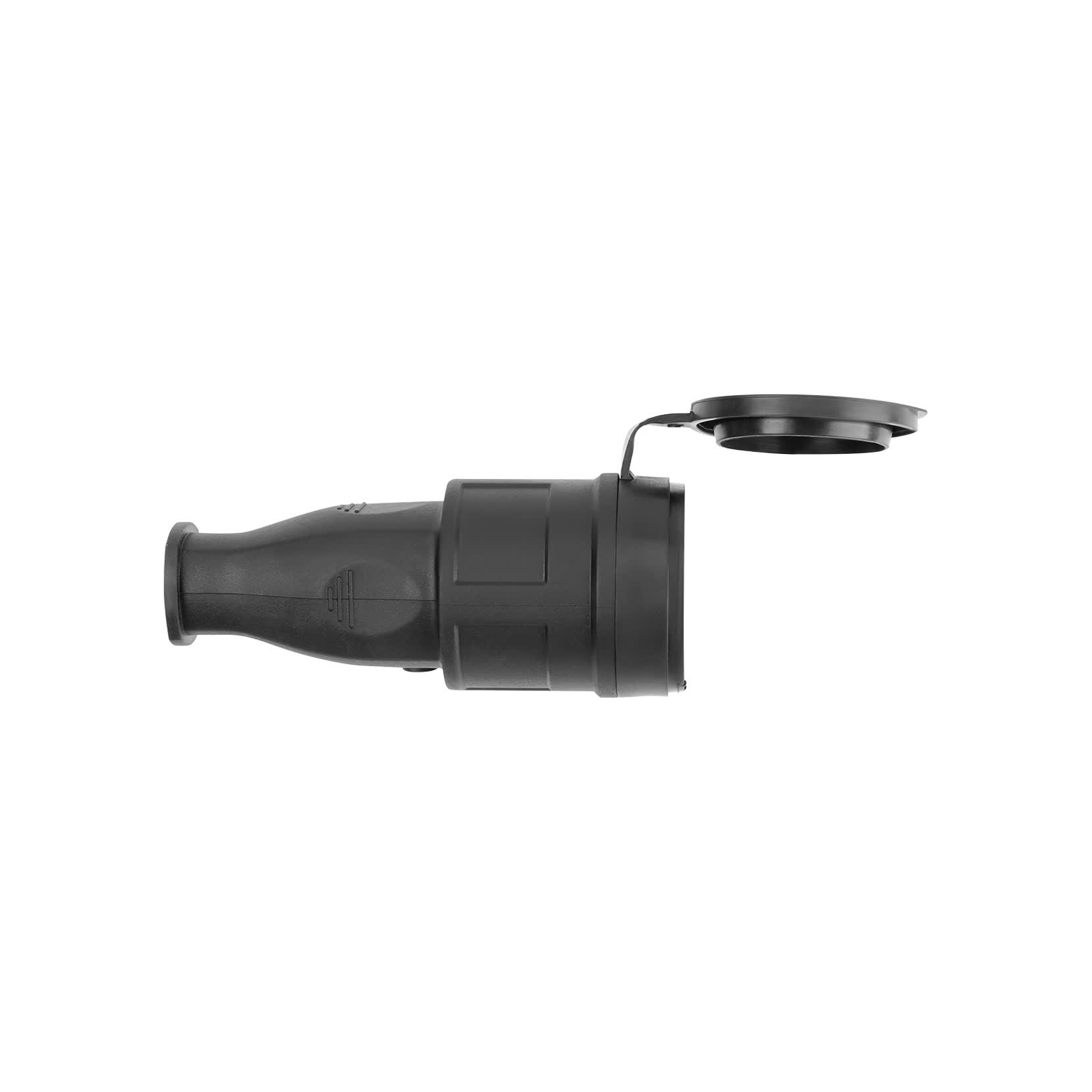 Розетка переносная с заглушкой каучук 2Р+РЕ 16А 250В IP44 TDM