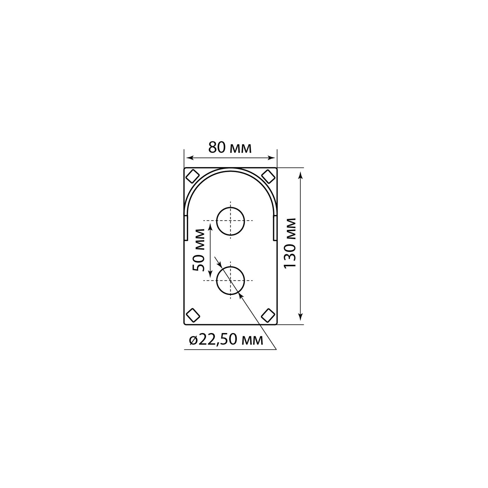 Корпус КП102 c козырьком для кнопок 2 места IP66 ABS желтый TDM