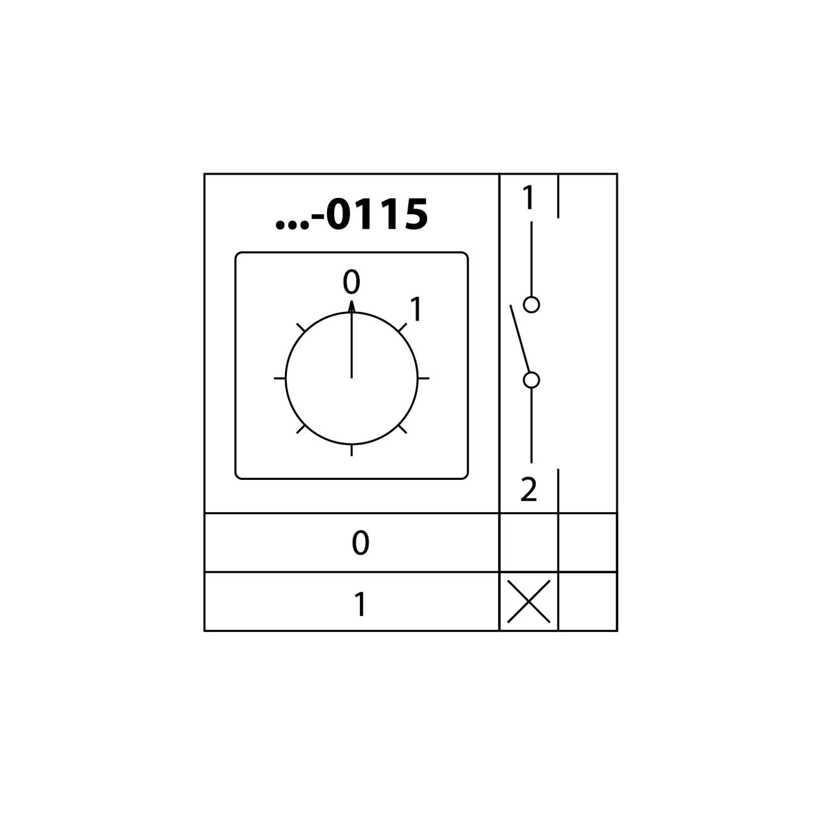 Кулачковый переключатель КПУ11-10/0115  (0-1 1р) TDM