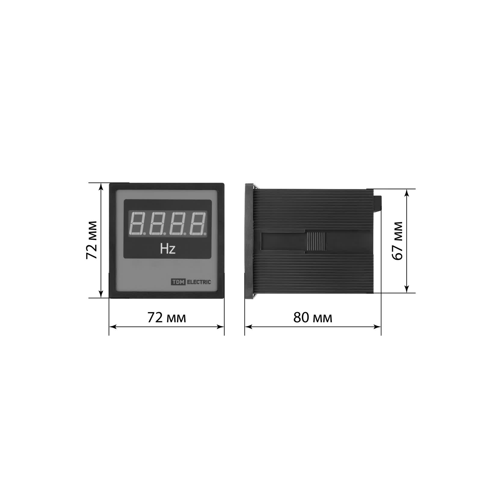 Цифровой частотомер ЦП-Ч72 30-100Гц-0,5-Р TDM