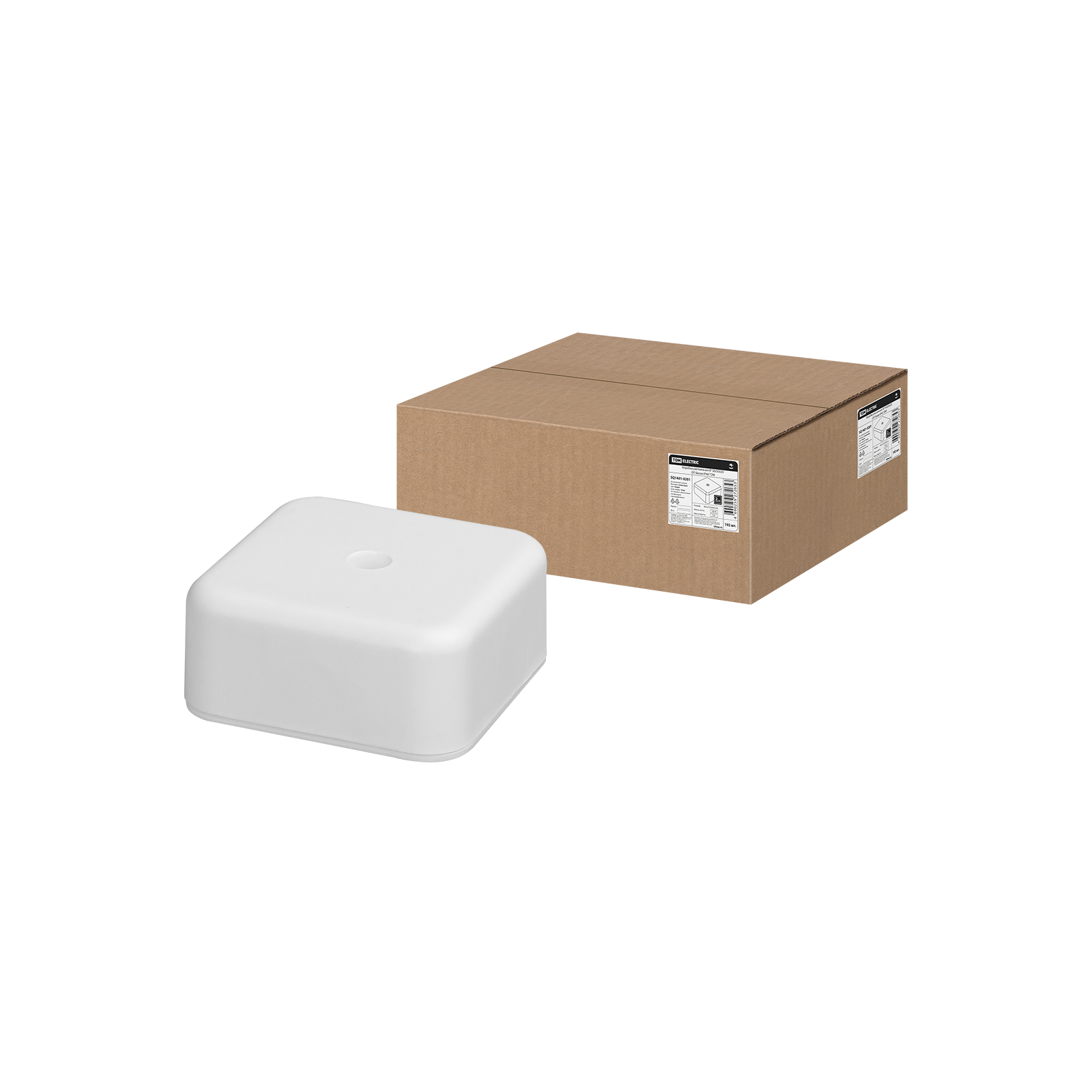 Коробка распаячная КР 50х50х20 ОП белая IP40 TDM