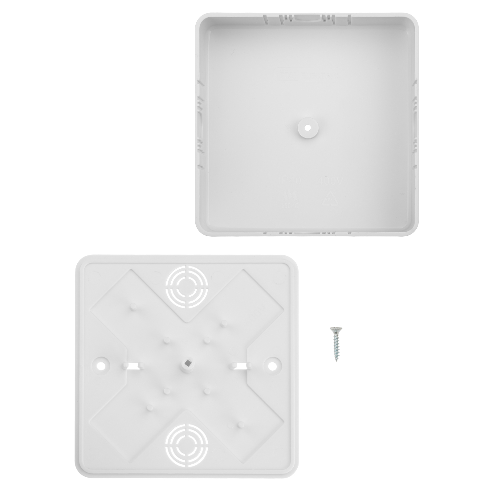Коробка распаячная КР 100х100х29 ОП белая IP40 TDM