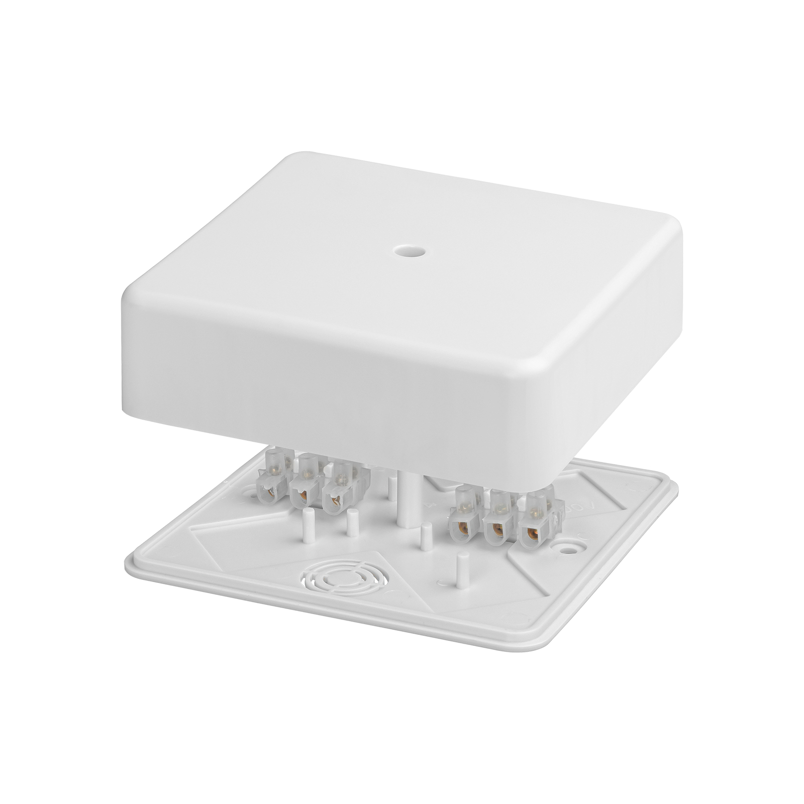 Коробка распаячная КР 100х100х29 ОП с клем. колодкой белая IP40 TDM