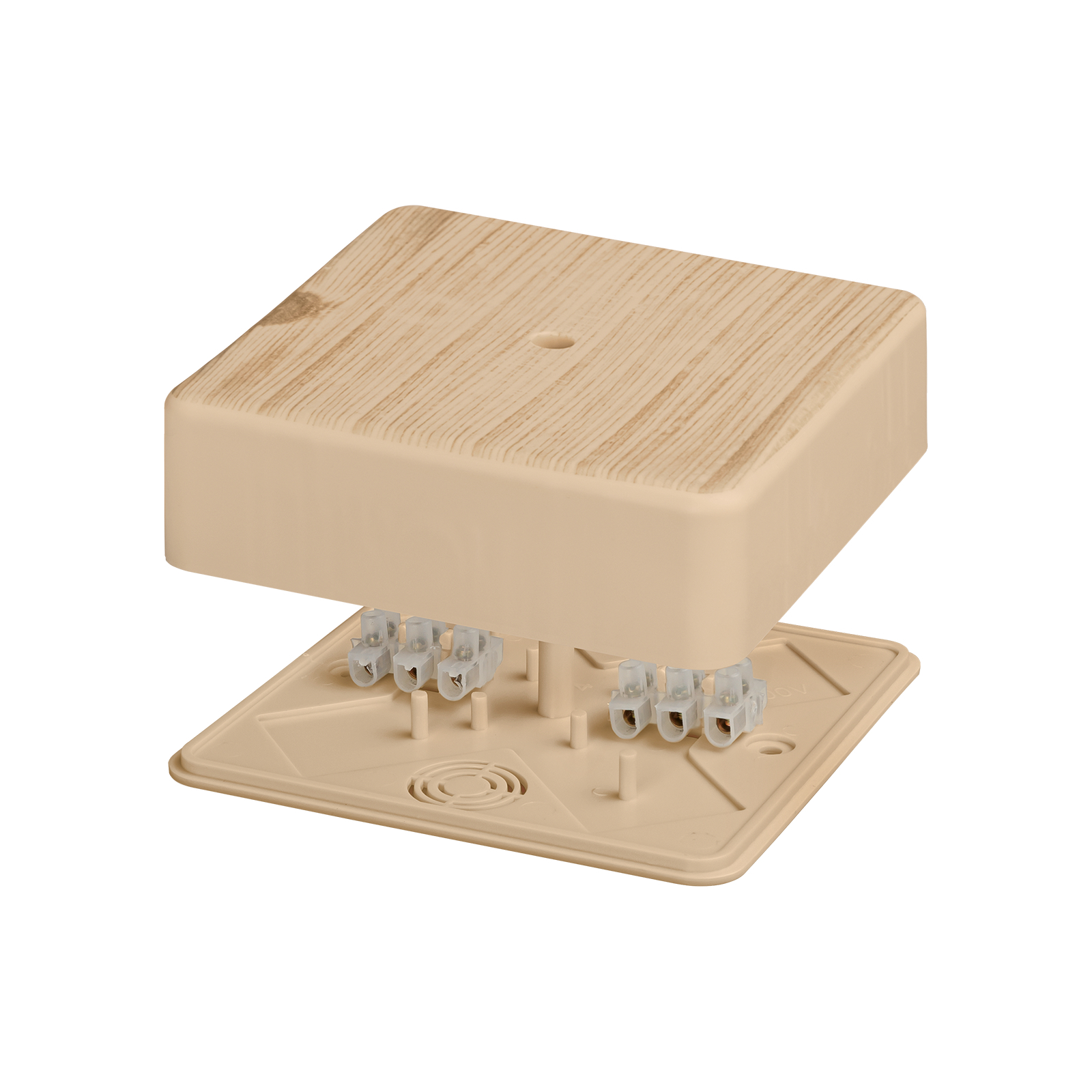 Коробка распаячная КР 100х100х29 ОП сосна, с клем. колодкой, IP40, инд. штрихкод TDM