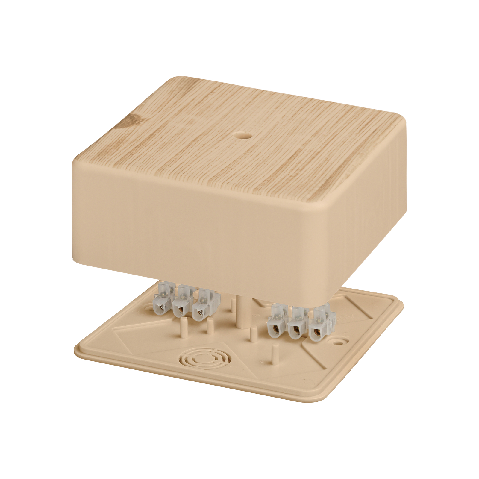 Коробка распаячная КР 100х100х44 ОП сосна, с клем. колодкой, IP40, инд. штрихкод TDM