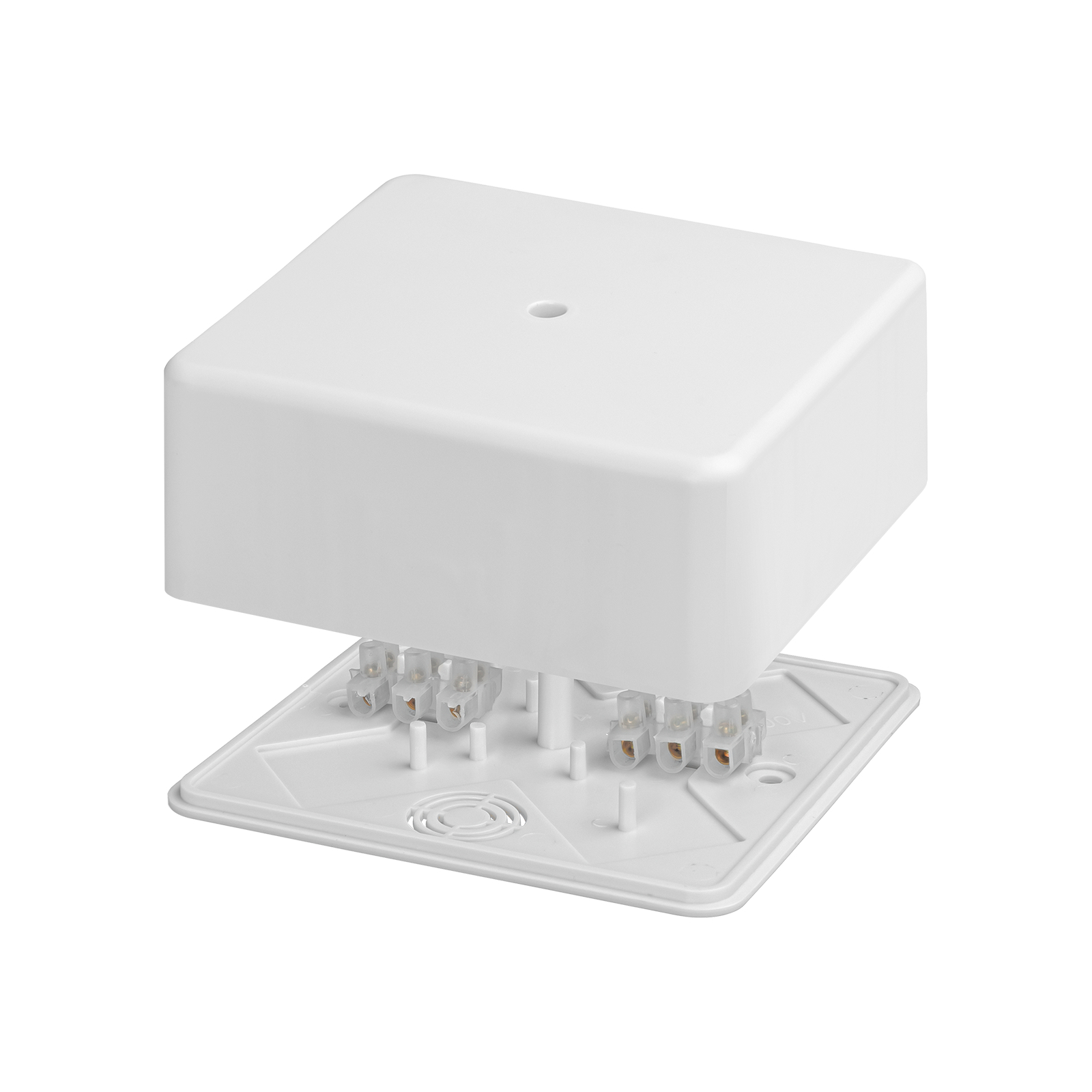 Коробка распаячная КР 100х100х44 ОП белая, IP40, с клем. колодкой, инд. штрихкод TDM